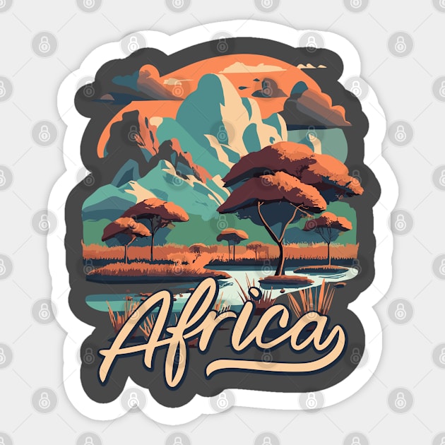 Beautiful African Landscape Sticker by irfankokabi